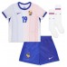 Camisa de Futebol França Youssouf Fofana #19 Equipamento Secundário Infantil Europeu 2024 Manga Curta (+ Calças curtas)